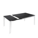 Mesa JANET 140, en negro y blanco, vista lateral