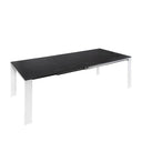 Mesa JANET 140, en negro y blanco, vista frontal