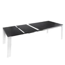 Mesa JANET 140, en negro y blanco, vista trasera