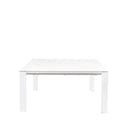 Mesa JANET 140, en blanco, vista trasera en perspectiva