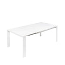 Mesa JANET 140, en blanco, vista lateral