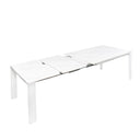 Mesa JANET 140, en blanco, vista frontal