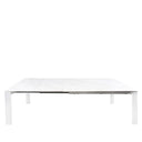 Mesa JANET 140, en blanco, vista trasera