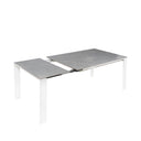 Mesa JANET 140, en gris y blanco, vista lateral