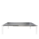 Mesa JANET 140, en gris y blanco, vista de conjunto