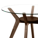 Mesa SABRINE de 100 cm, en nogal, vista lateral