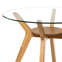 Mesa SABRINE de 120 cm, en roble, vista lateral