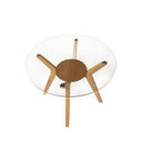 Mesa SABRINE de 120 cm, en roble, vista frontal