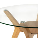 Mesa SABRINE de 120 cm, en roble, detalle del acabado