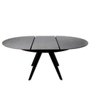 Mesa LUNA 130, en gris y negro, vista frontal