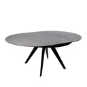 Mesa LUNA 130, en gris y negro, vista trasera