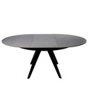 Mesa LUNA 130, en gris y negro, vista de conjunto