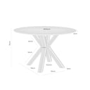 Croquis de medidas — Mesa JADE de 100 cm, en negro