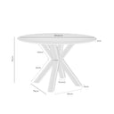Croquis de medidas — Mesa JADE de 100 cm, en beige