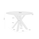 Croquis de medidas — Mesa JADE de 120 cm, en negro