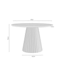Croquis de medidas — Mesa NAYLA de 120 cm