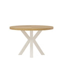 Mesa BEVERLY de 120 cm, en beige, vista trasera en perspectiva