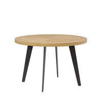 Mesa AMANDA Redonda Roble con Patas Negras