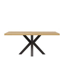 Mesa ELAINE de 180×100, en negro, vista lateral