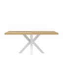 Mesa ELAINE de 180×100, en blanco, vista lateral