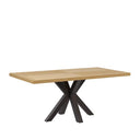 Mesa ELAINE de 200×100, en negro, vista en perspectiva