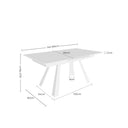 Croquis de medidas — Mesa JUDY de 140 cm