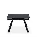 Mesa JUDY de 140 cm, en negro, vista trasera en perspectiva