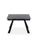 Mesa JUDY de 140 cm, en gris, vista trasera en perspectiva