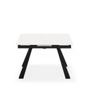 Mesa JUDY de 160 cm, en blanco, vista trasera en perspectiva