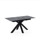 Mesa LORI de 120 cm, en gris con pata negra, vista trasera