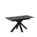 Mesa LORI de 140 cm, en negro con pata negra, vista trasera