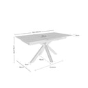 Croquis de medidas — Mesa LORI de 160 cm