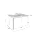 Croquis de medidas — Mesa CONSTANCE de 120 cm, en negro