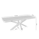 Croquis de medidas — Mesa GLADYS de 160 cm
