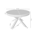 Croquis de medidas — Mesa MILDRED de 120 cm