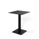 Mesa SAMIRA alta de 96 cm, en negro con pata negra, vista en perspectiva