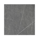 Mesa SAMIRA alta de 96 cm, en gris con pata negra, vista frontal