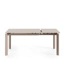 Mesa CONSTANCE de 140 cm, en travertino, vista lateral