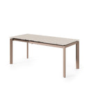 Mesa CONSTANCE de 140 cm, en travertino, vista trasera