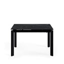Mesa CONSTANCE de 140 cm, en negro, vista trasera en perspectiva