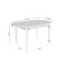 Croquis de medidas — Mesa VELMA 140