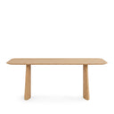 Mesa KIMBERLY 200, en roble, vista lateral
