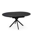 Mesa SUVI de 100 cm, en negro con pata negra, vista de conjunto