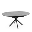 Mesa SUVI de 100 cm, en gris con pata negra, vista de conjunto