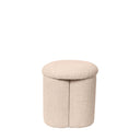 Puff LYAN redondo, en beige