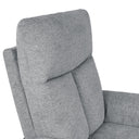 Sillón relax KASUMI manual, eléctrico o Power Lift, en gris claro, detalle del respaldo