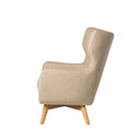 Butaca LISBOA, en beige, vista lateral