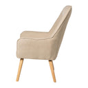 Butaca BRUGES, en beige, vista lateral