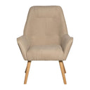 Butaca BRUGES, en beige, vista frontal