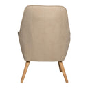 Butaca BRUGES, en beige, vista trasera